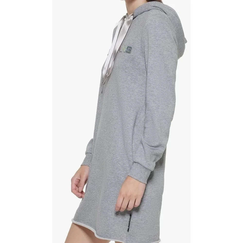 DKNY Women's Hooded Logo Jeans Dress - Effortlessly Stylish in Size XS* W1318 - Picture 4 of 5